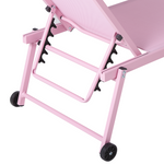 Gartenliege Aluminium Textilbespannung rosa PORTOFINO