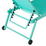 Gartenliege Aluminium Textilbespannung türkis PORTOFINO