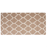 Teppich Wolle beige 80 x 150 cm marokkanisches Muster Kurzflor ERBAA