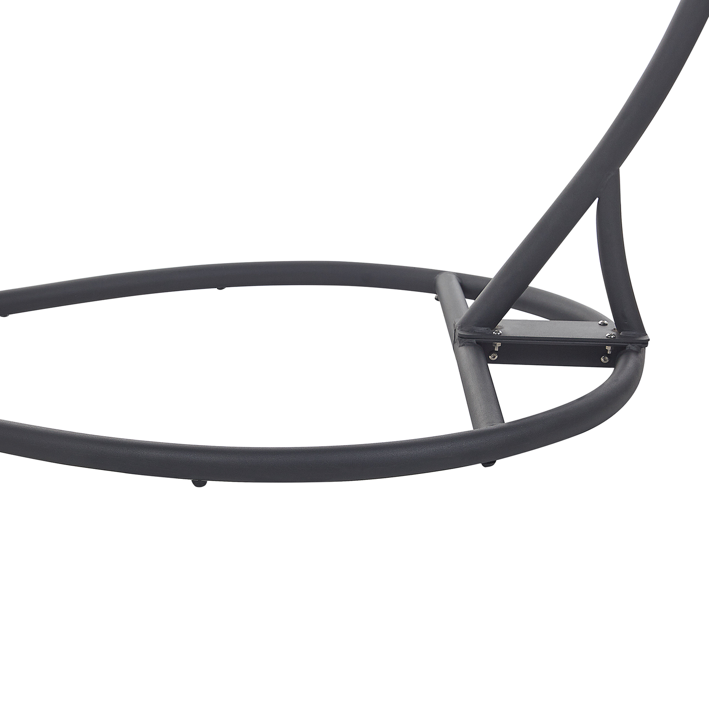Hängesessel mit Gestell SESIA Polyrattan Dunkelgrau