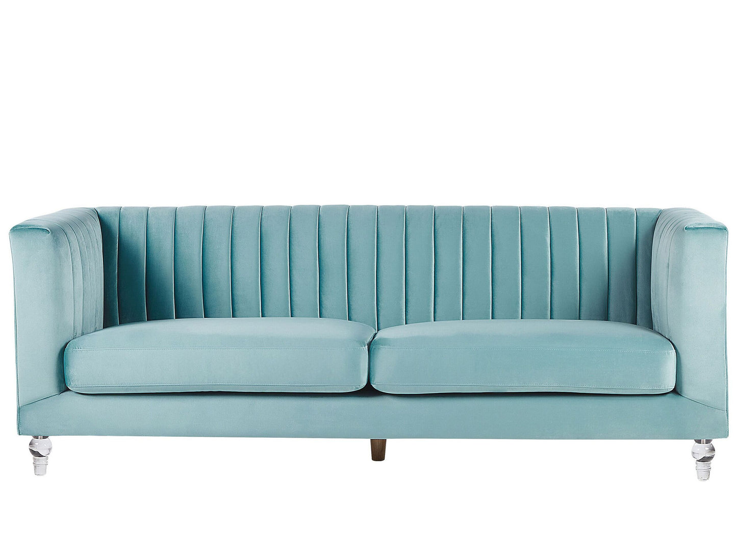 3-Sitzer Sofa Samtstoff hellblau ARVIKA