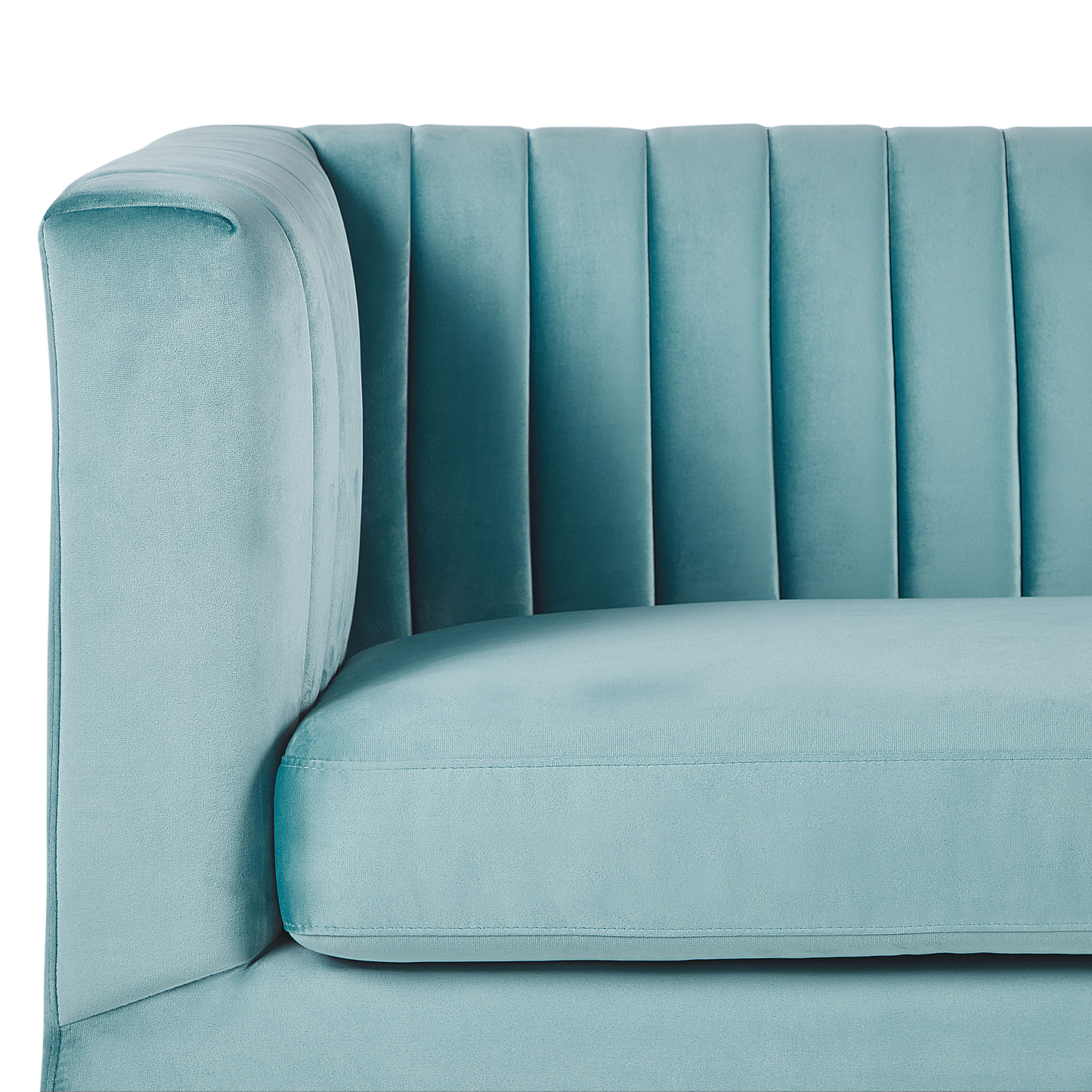 3-Sitzer Sofa Samtstoff hellblau ARVIKA