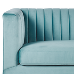 3-Sitzer Sofa Samtstoff hellblau ARVIKA