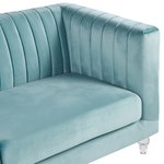 3-Sitzer Sofa Samtstoff hellblau ARVIKA