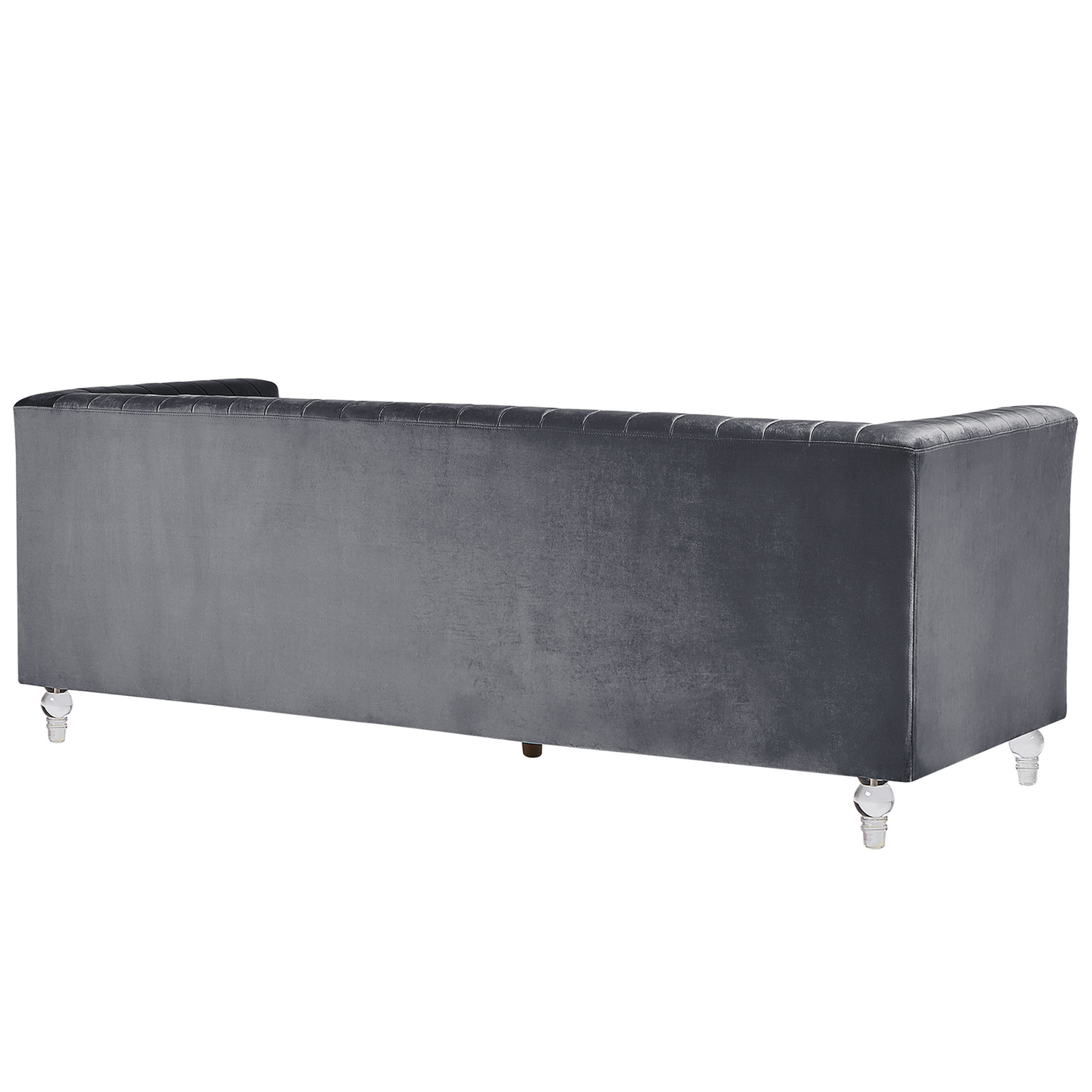 3-Sitzer Sofa Samtstoff dunkelgrau ARVIKA