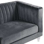 3-Sitzer Sofa Samtstoff dunkelgrau ARVIKA