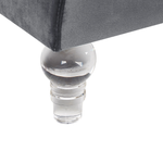 3-Sitzer Sofa Samtstoff dunkelgrau ARVIKA