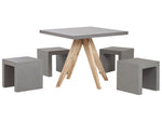 Gartenmöbel Set mit Hockern 4-Sitzer OLBIA/TARANTO Beton Grau