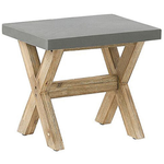 Gartenmöbel Set mit Hockern 4-Sitzer OLBIA Beton Grau