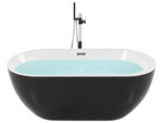 Badewanne freistehend schwarz oval 170 x 80 cm NEVIS