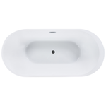 Badewanne freistehend schwarz oval 170 x 80 cm NEVIS