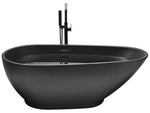 Badewanne freistehend matt schwarz 173 x 82 cm GUIANA