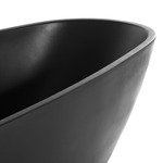 Badewanne freistehend matt schwarz 173 x 82 cm GUIANA