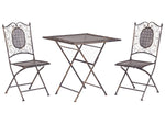 Bistro Set klappbar BORMIO Metall Schwarz