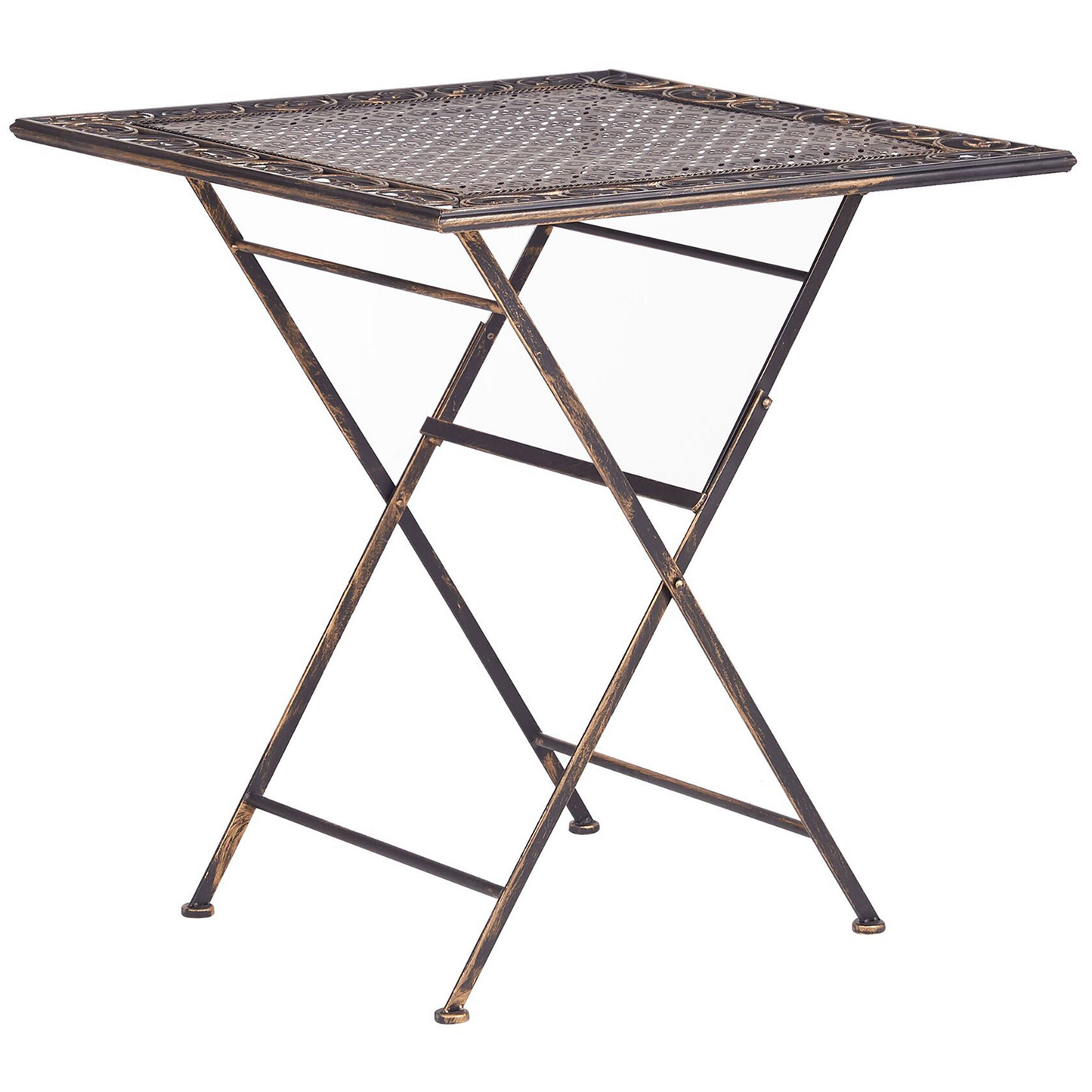 Bistro Set klappbar BORMIO Metall Schwarz