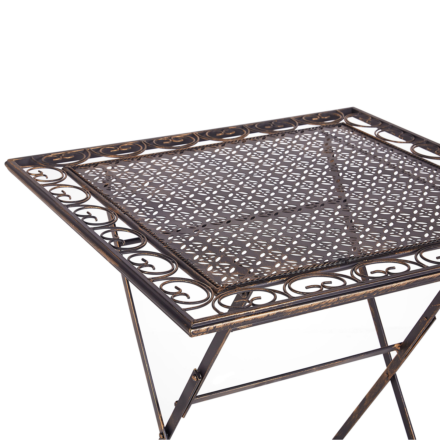 Bistro Set klappbar BORMIO Metall Schwarz