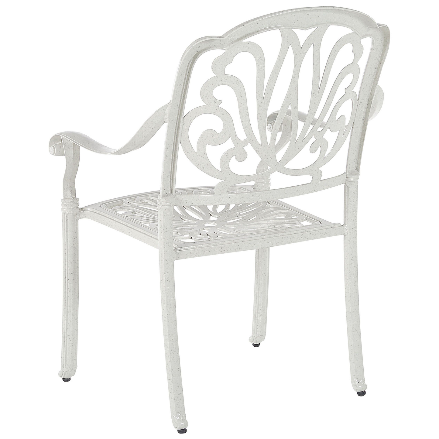 Set mit 4 Stühlen und Sitzkissen ANCONA Metall Weiss
