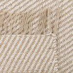 Teppich beige 140 x 200 cm Streifenmuster Kurzflor zweiseitig ALADAG