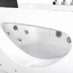 Whirlpool Badewanne weiss rechteckig mit LED 180 x 80 cm HAWES