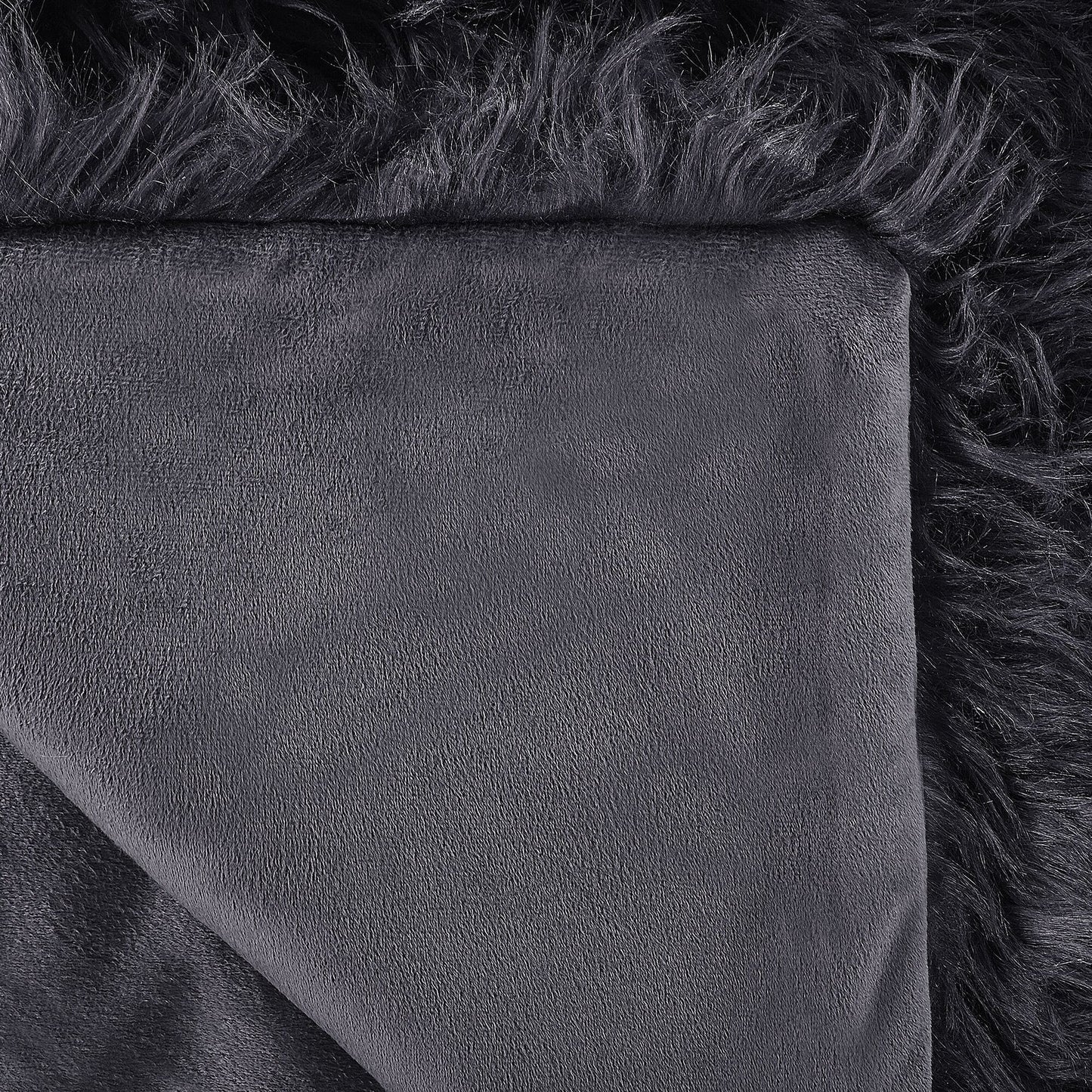 Tagesdecke DELICE Stoff 200 x 220 cm Schwarz