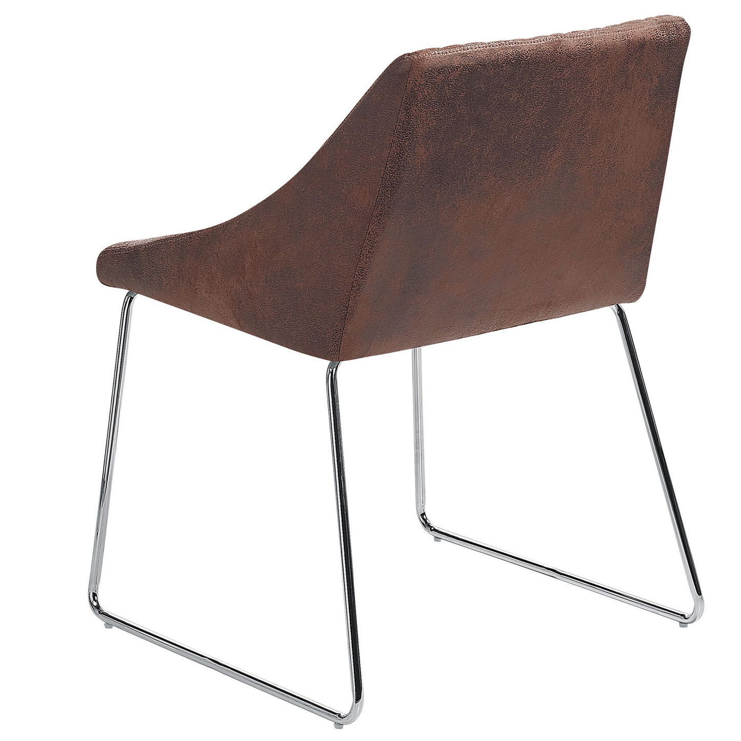 Esszimmerstuhl 2er Set ARCATA Kunstleder Dunkelbraun