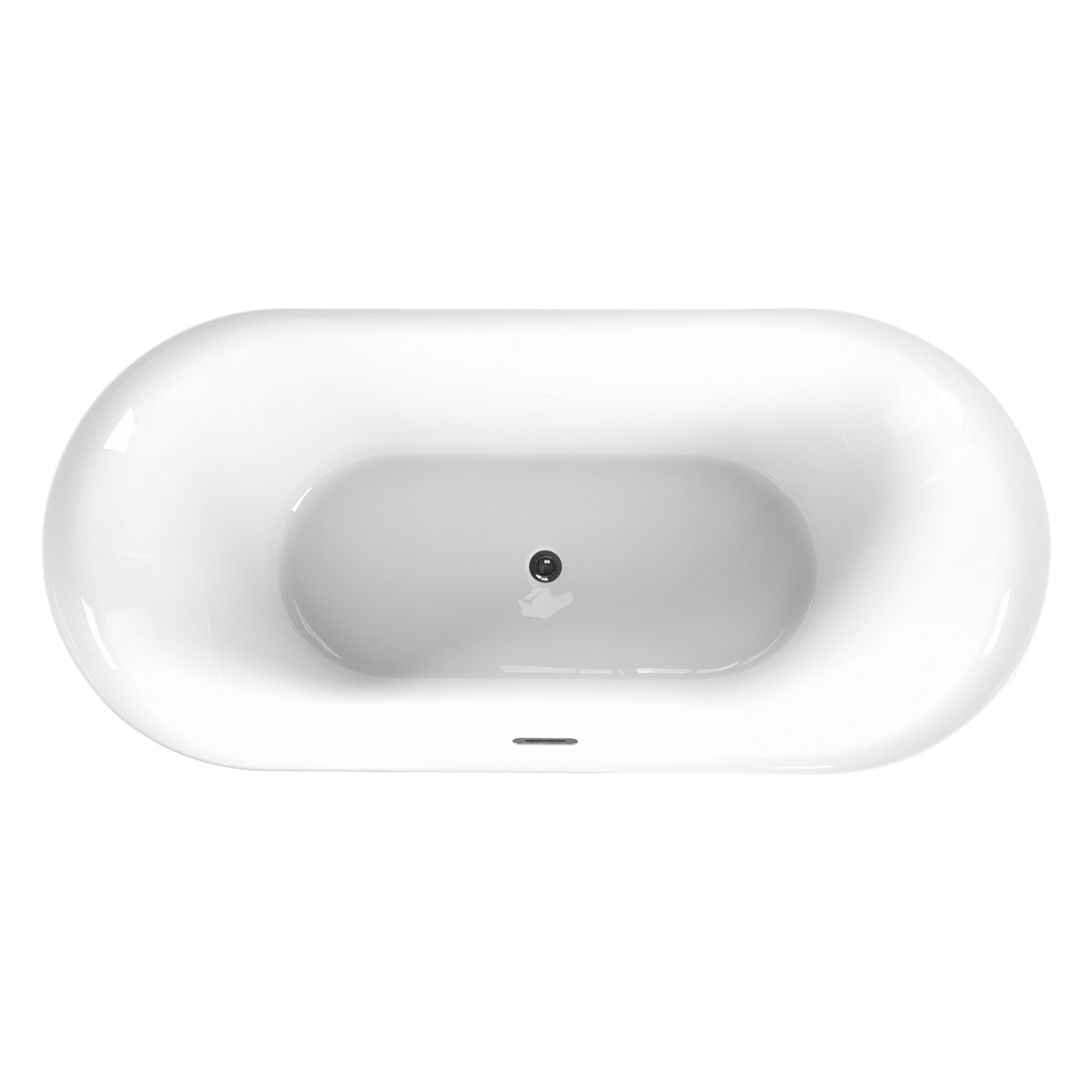 Badewanne freistehend weiss oval 150 x 75 cm CARRERA