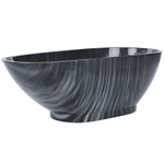 Badewanne freistehend schwarz Marmor Optik 170 x 80 cm RIOJA
