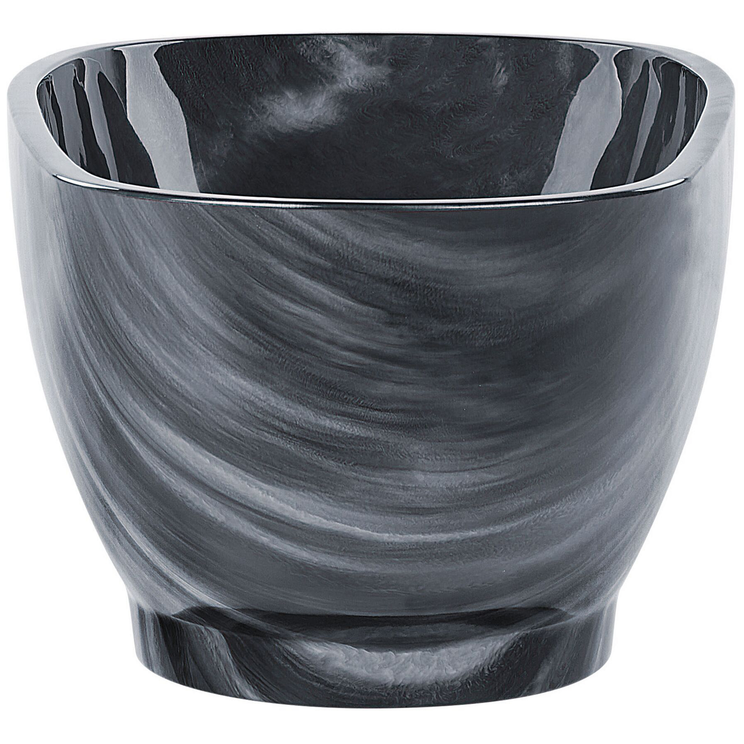 Badewanne freistehend schwarz Marmor Optik 170 x 80 cm RIOJA
