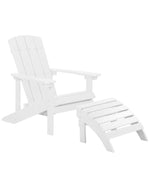 Gartenstuhl ADIRONDACK mit Fussstütze Weiss