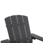 Gartenstuhl ADIRONDACK mit Fussstütze Dunkelgrau