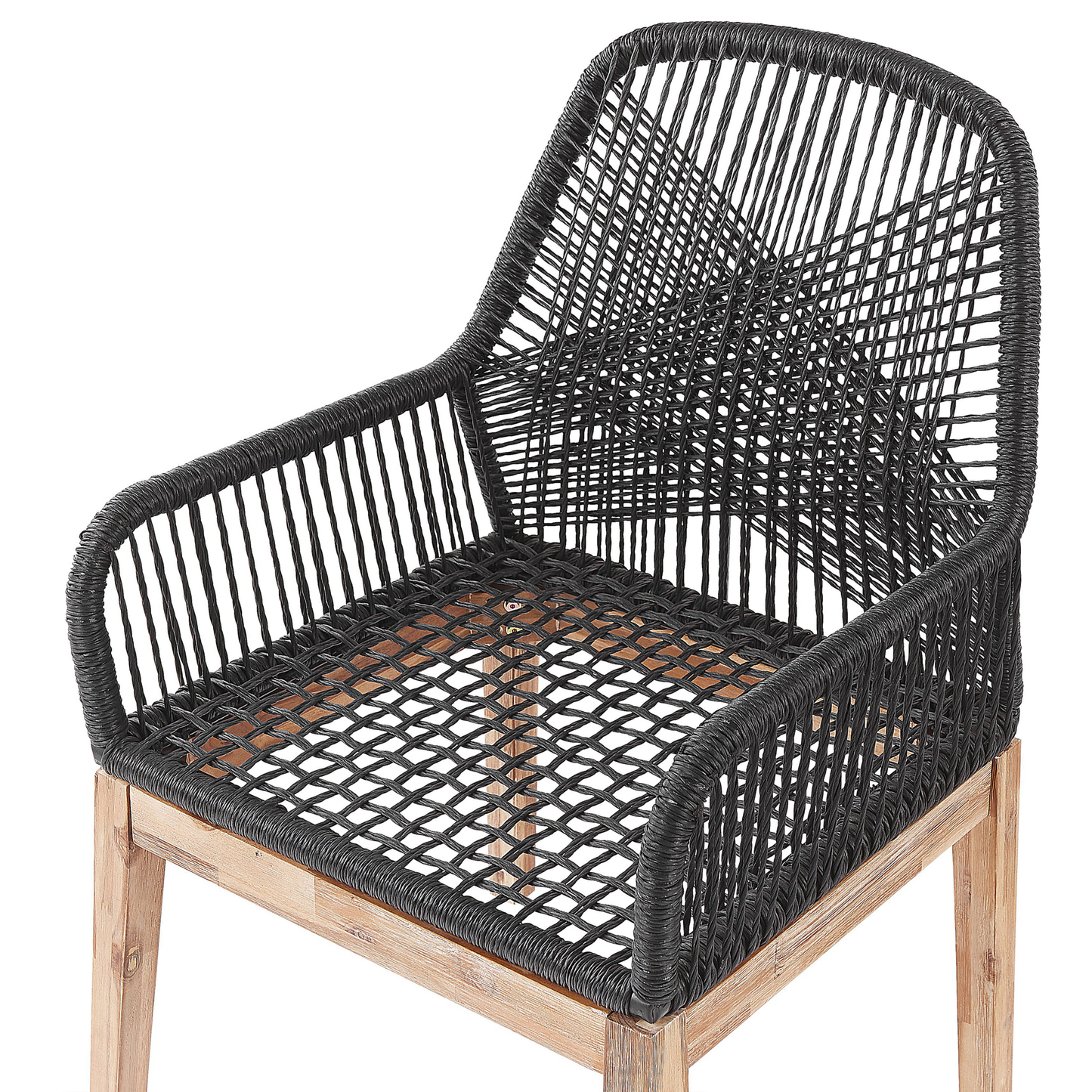 Gartenmöbel Set 4-Sitzer OLBIA inkl. Kissen Beton Schwarz