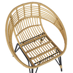 Bistro Set inkl. Kissen PELLARO Polyrattan Schwarz