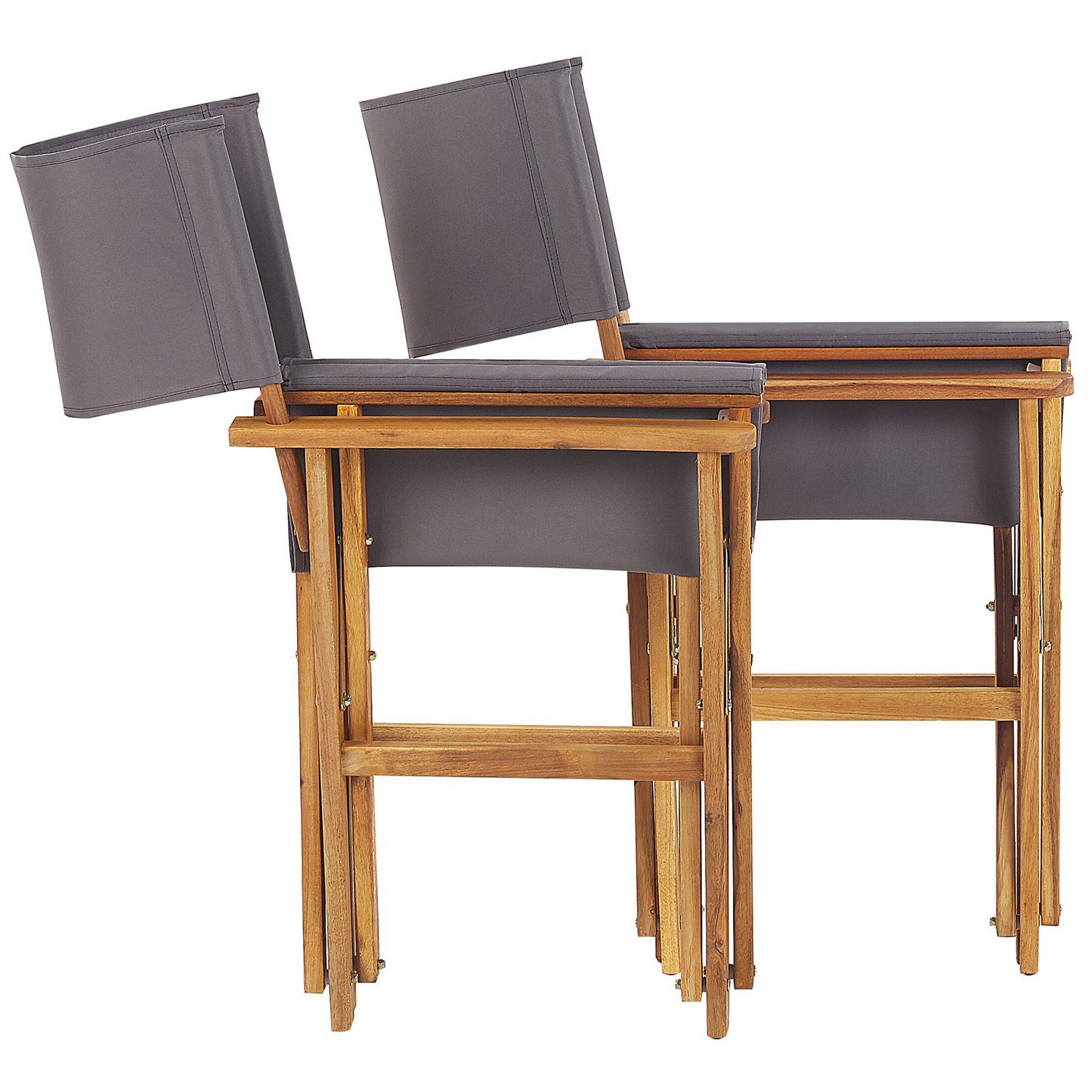 Gartenstuhl 2er Set CINE Akazienholz Grau