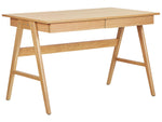 Schreibtisch heller Holzfarbton 120 x 70 cm 2 Schubladen SHESLAY