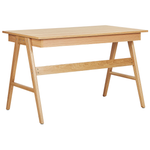 Schreibtisch heller Holzfarbton 120 x 70 cm 2 Schubladen SHESLAY