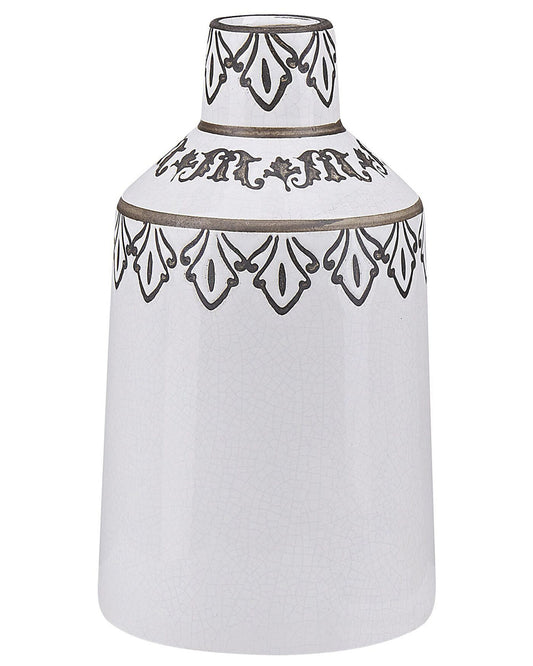 Blumenvase AMISOS Steinzeug 25 cm Weiss