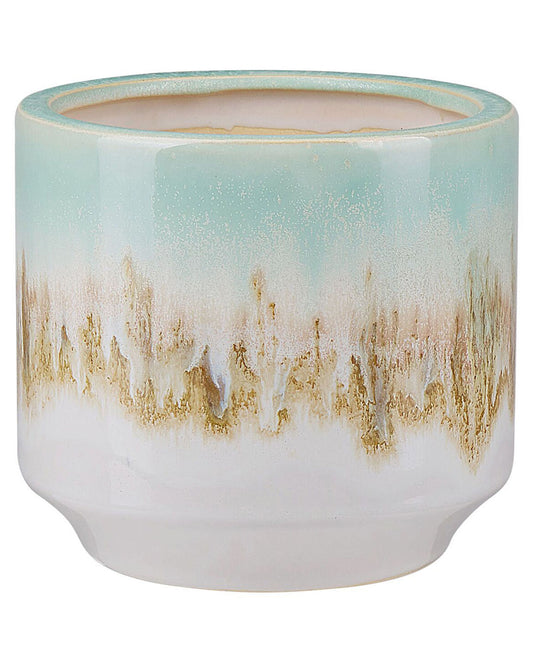 Blumenvase CYME Steinzeug 15 cm Mintgrün