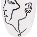 Blumenvase HELIKE Steinzeug 23 cm Weiss
