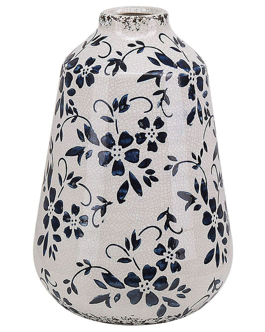 Blumenvase MARONEIA Steinzeug 20 cm Weiss