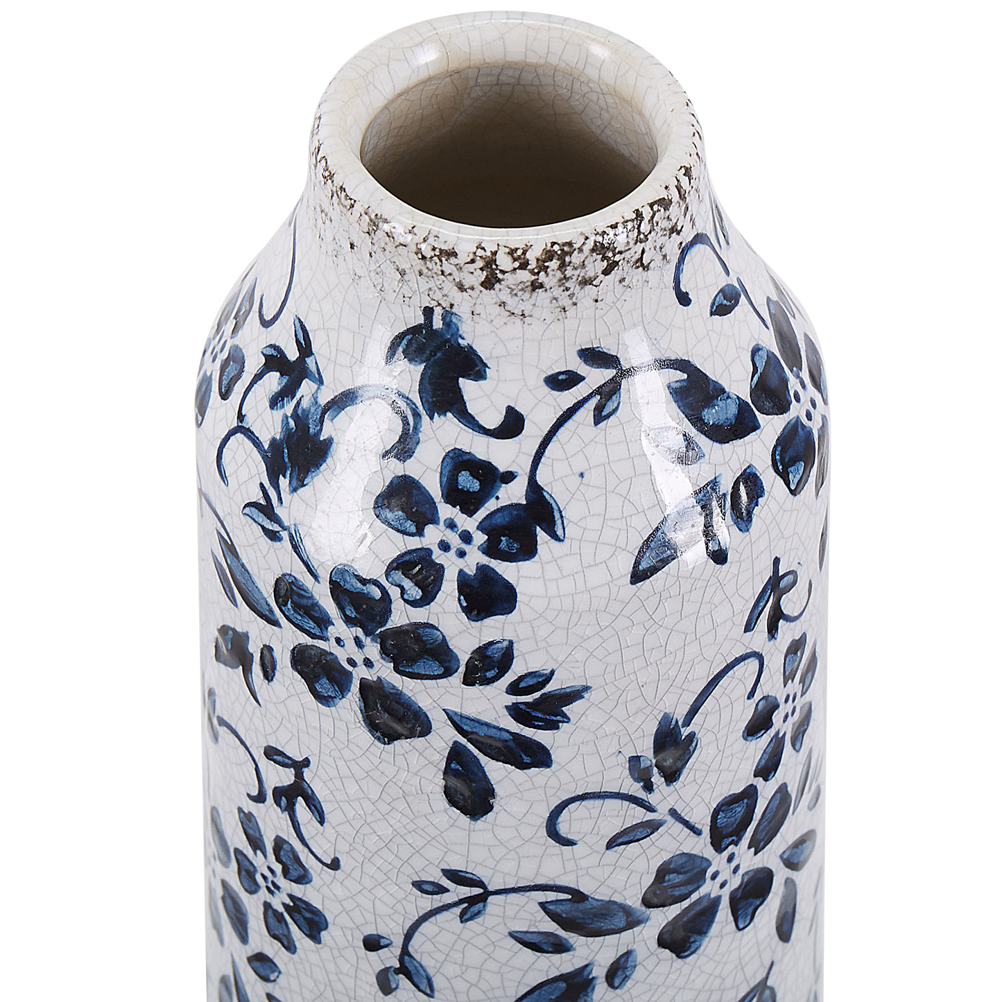 Blumenvase MULAI Steinzeug 30 cm Weiss