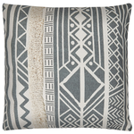 Dekokissen 2er Set LAURUS 45 x 45 cm Grau Geometrisches Muster