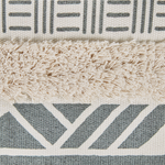 Dekokissen 2er Set LAURUS 45 x 45 cm Grau Geometrisches Muster