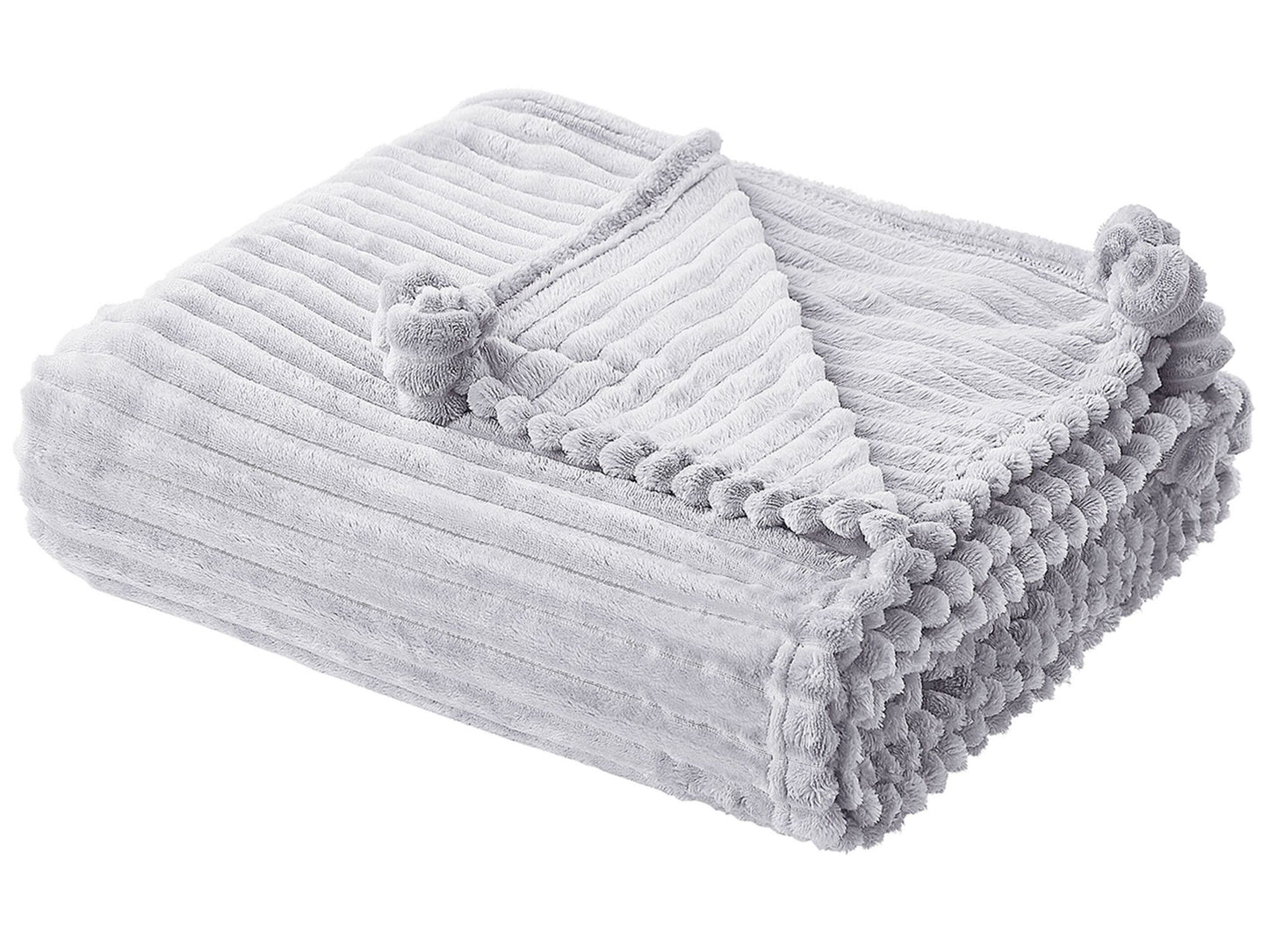 Kuscheldecke KAWERI 150 x 200 cm Hellgrau