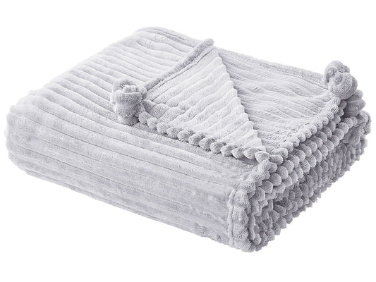 Kuscheldecke KAWERI 150 x 200 cm Hellgrau