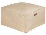 Pouf Leinenoptik hellbeige 50 x 50 x 30 cm MUKKI