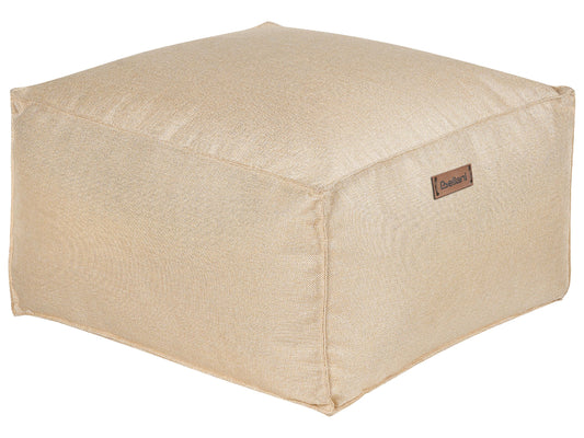 Pouf Leinenoptik hellbeige 50 x 50 x 30 cm MUKKI