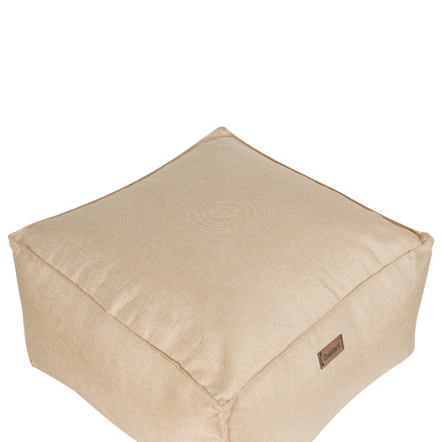Pouf Leinenoptik hellbeige 50 x 50 x 30 cm MUKKI