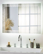 LED-Badezimmer-Spiegel NEXON 80 cm 60 cm Silber