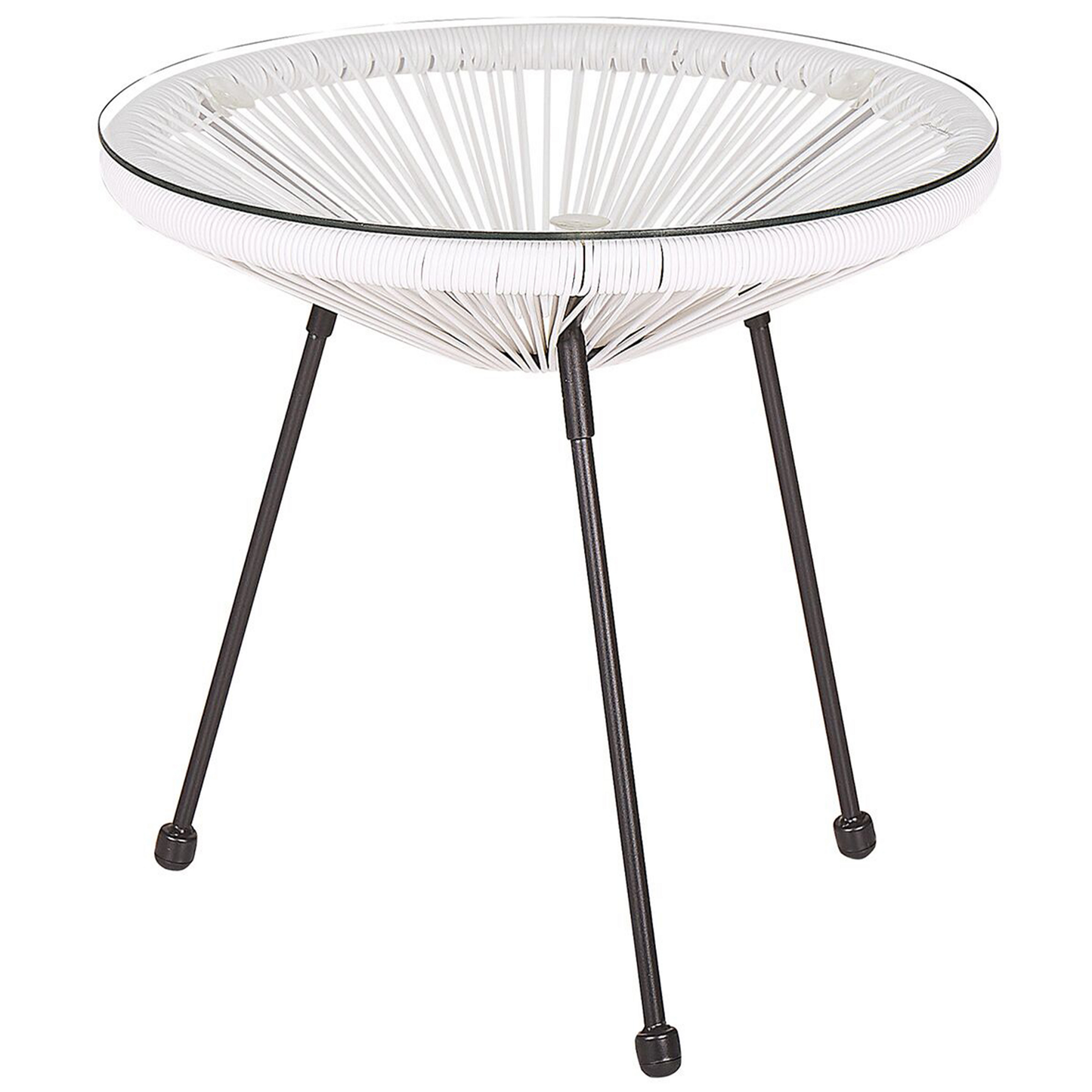 Bistro Set ACAPULCO II Polyrattan Weiss