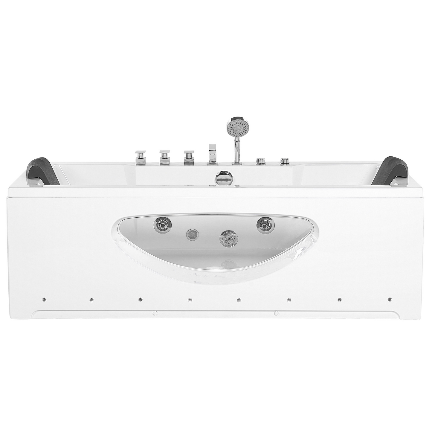 Whirlpool Badewanne weiss rechteckig mit LED 180 x 80 cm HAWES